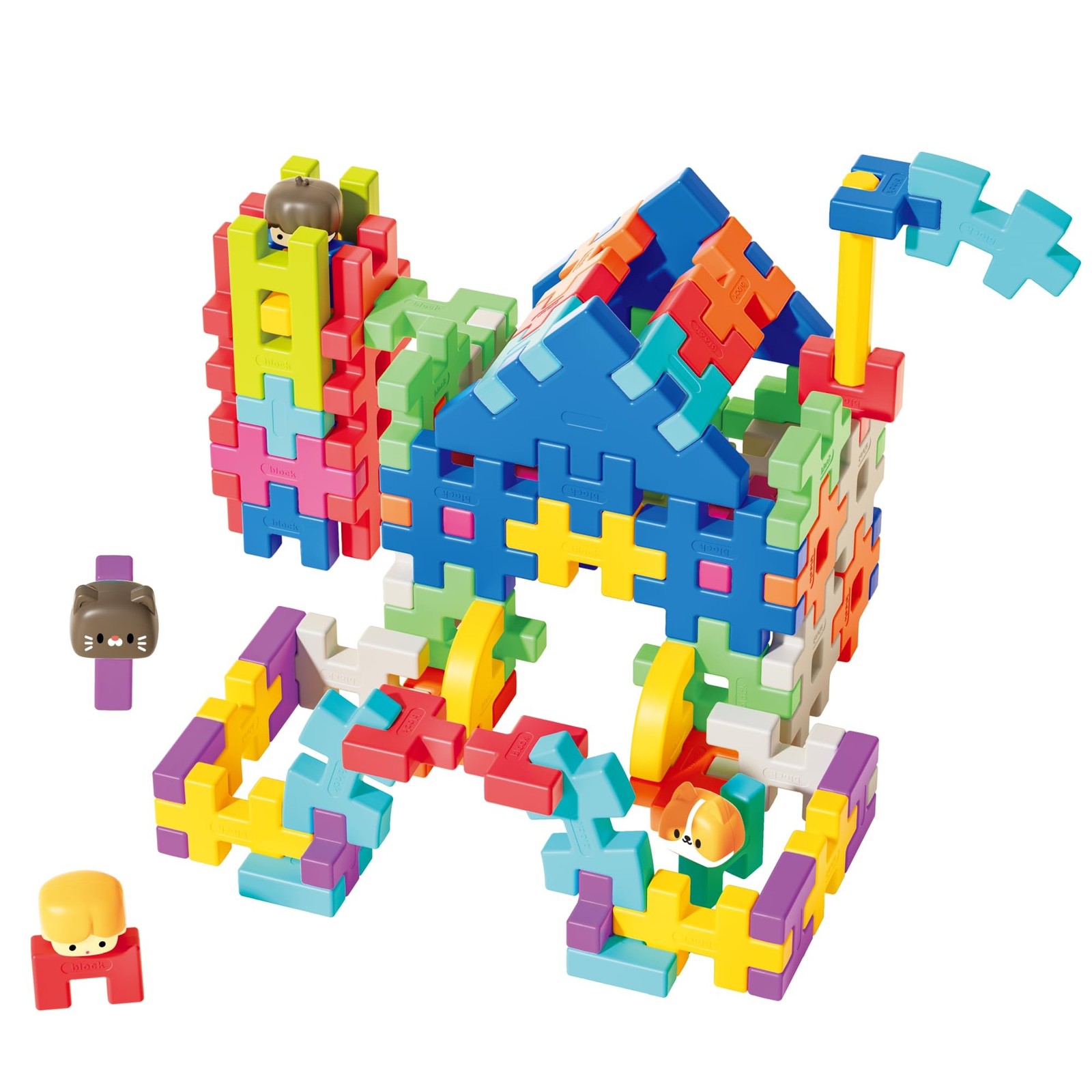 Interlocking Building Blocks for Kids, 100+ Pcs STEAM Construction Set with F…