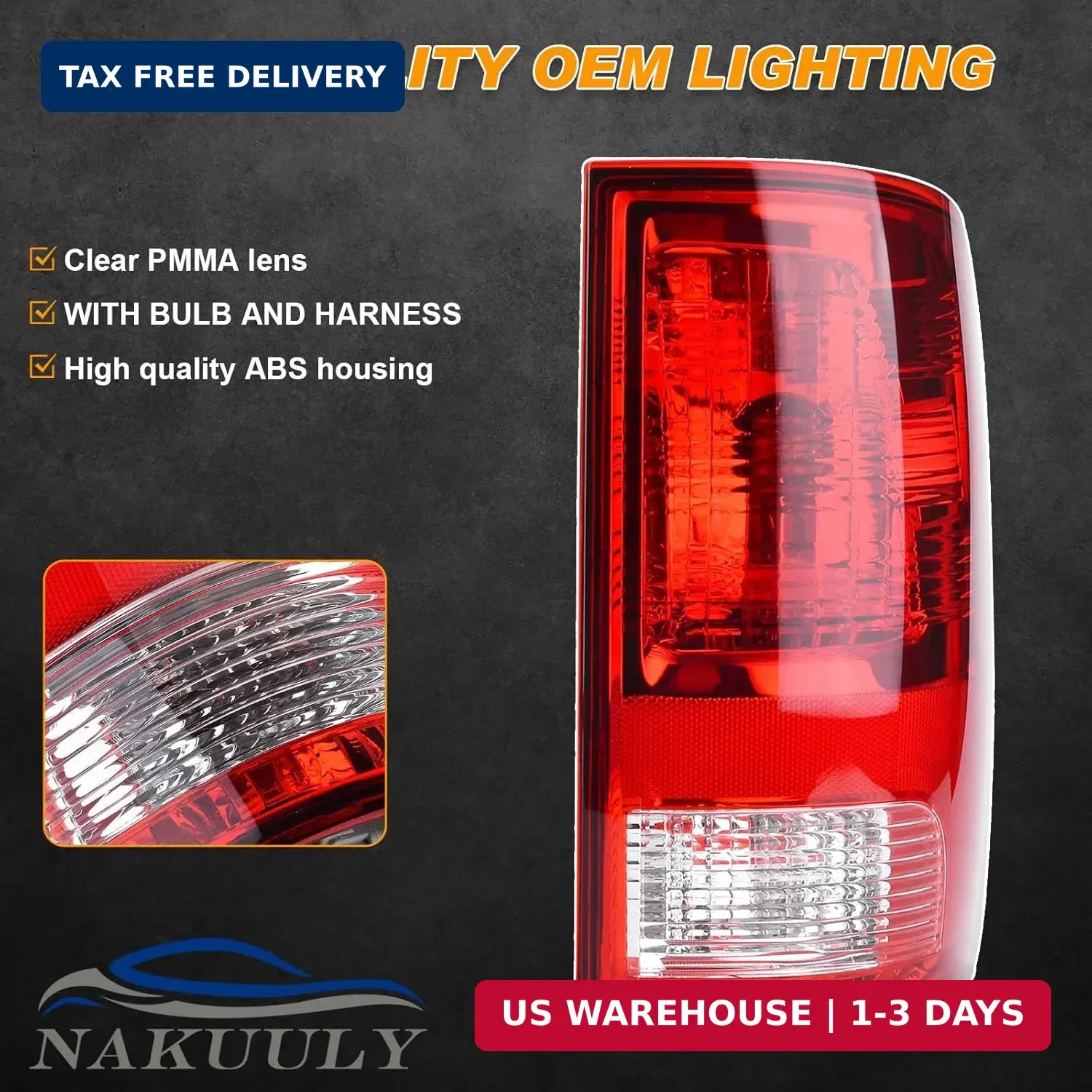 Tail Light Halogen Type Compatible With 2009-2018 Dodge Ram 1500 2500 3500 NON-L