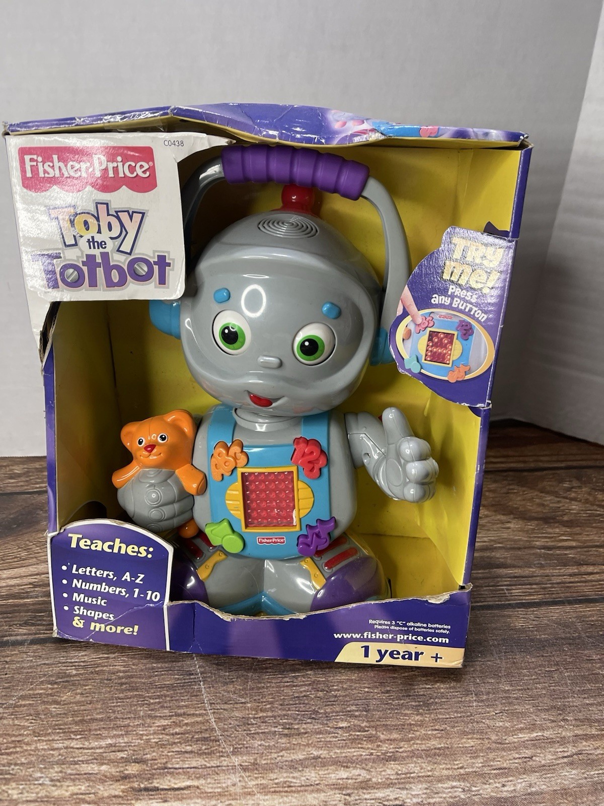 Mattel Fisher Price Toby the Totbot Educational Learning Robot ABC 123 Shapes