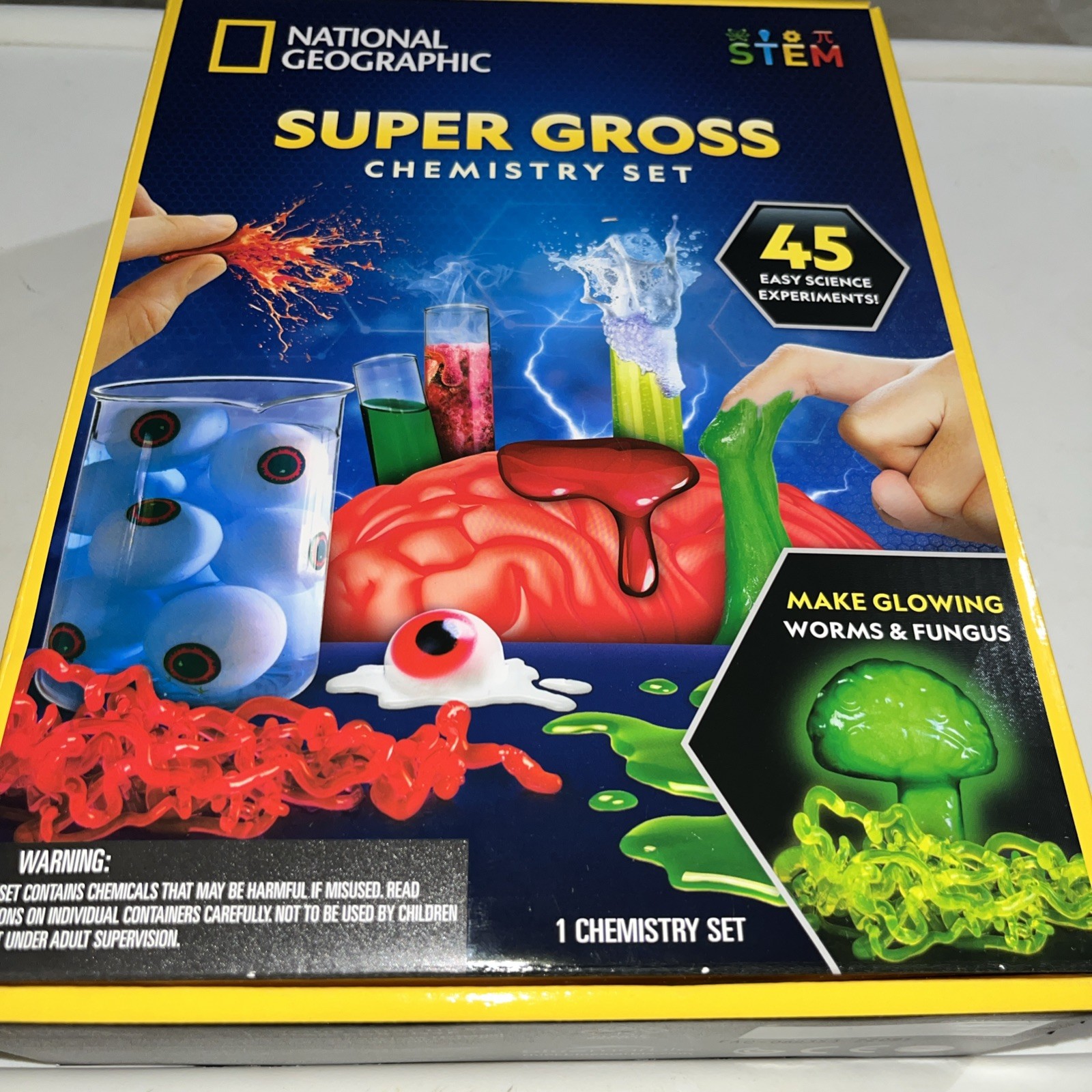 National Geographic Super Gross Chemistry STEM Kids Science Kit 45 Experiment