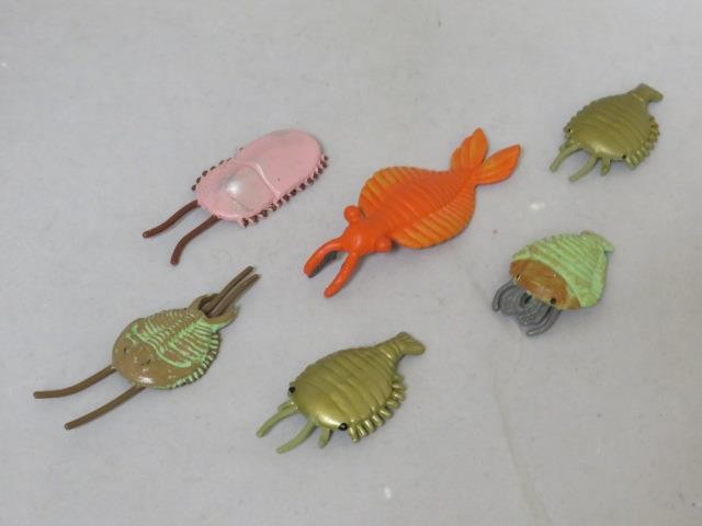 6 RARE Safari CAMBRIAN LIFE Toob Set Dinosaur Vintage Lot Toy Naraoia Trilobite+