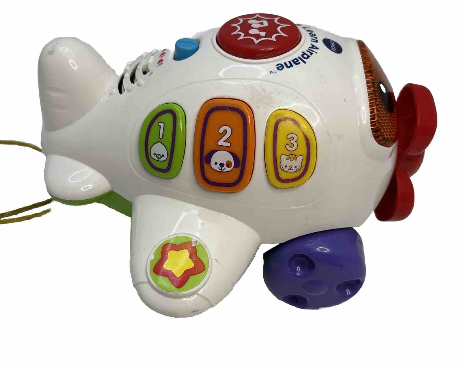 VTECH Fly And Learn Airplane Pull Toy Lights & Sounds