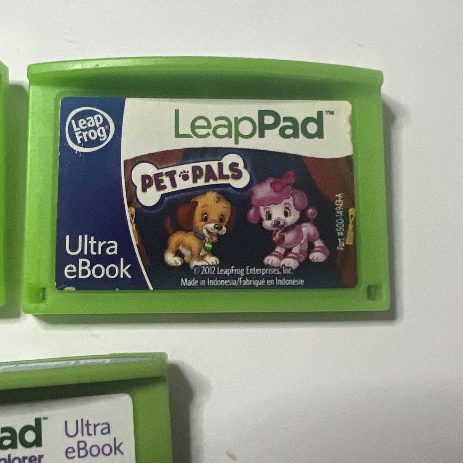 Lot of 5 Leap Frog LeapPad Learning Games Mr Pencil Dora Pet Pals Cars Fairies