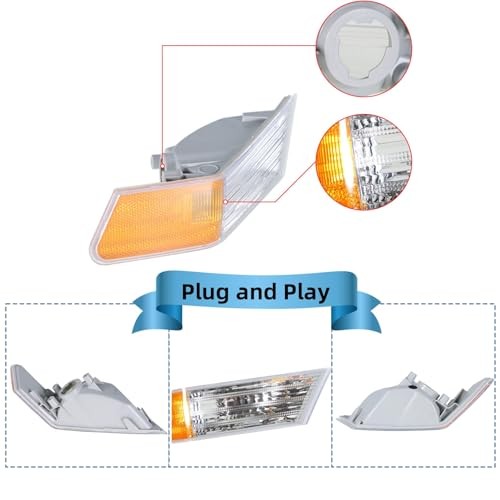 1 Pair Front Left and Right Turn Signal Lights Lamps Marker Corner Lights