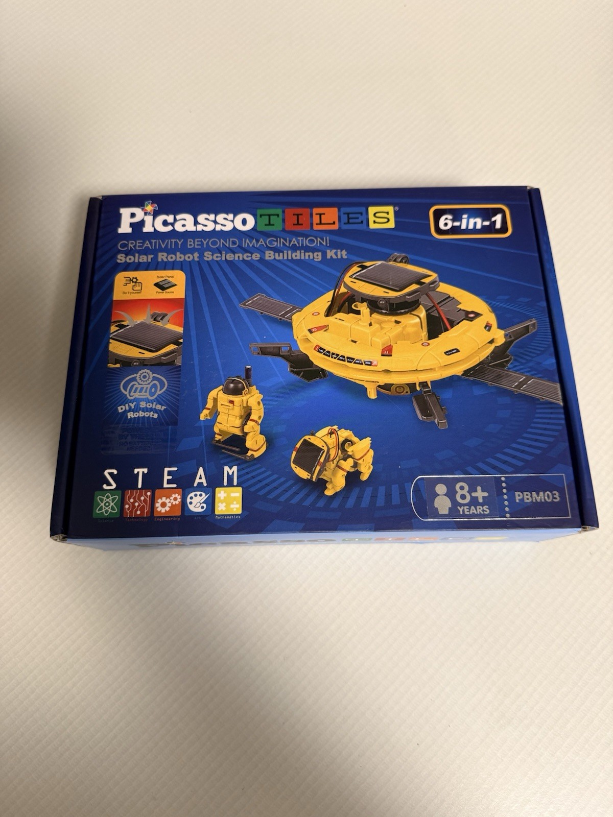 Picasso Tiles 6 in-1 Solar Robot Science Building Kit Imagination Creativity New