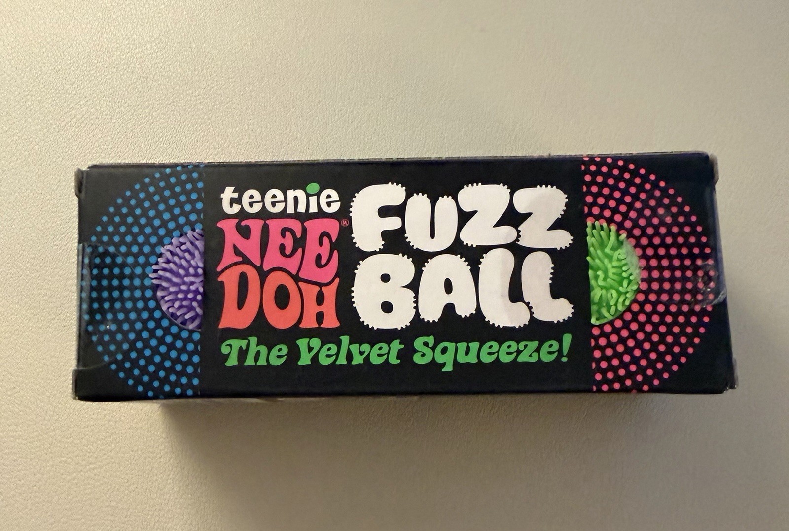 Needoh Fuzz ball Teenie Velvet Squeeze Squish New Sealed Box Schylling Authentic