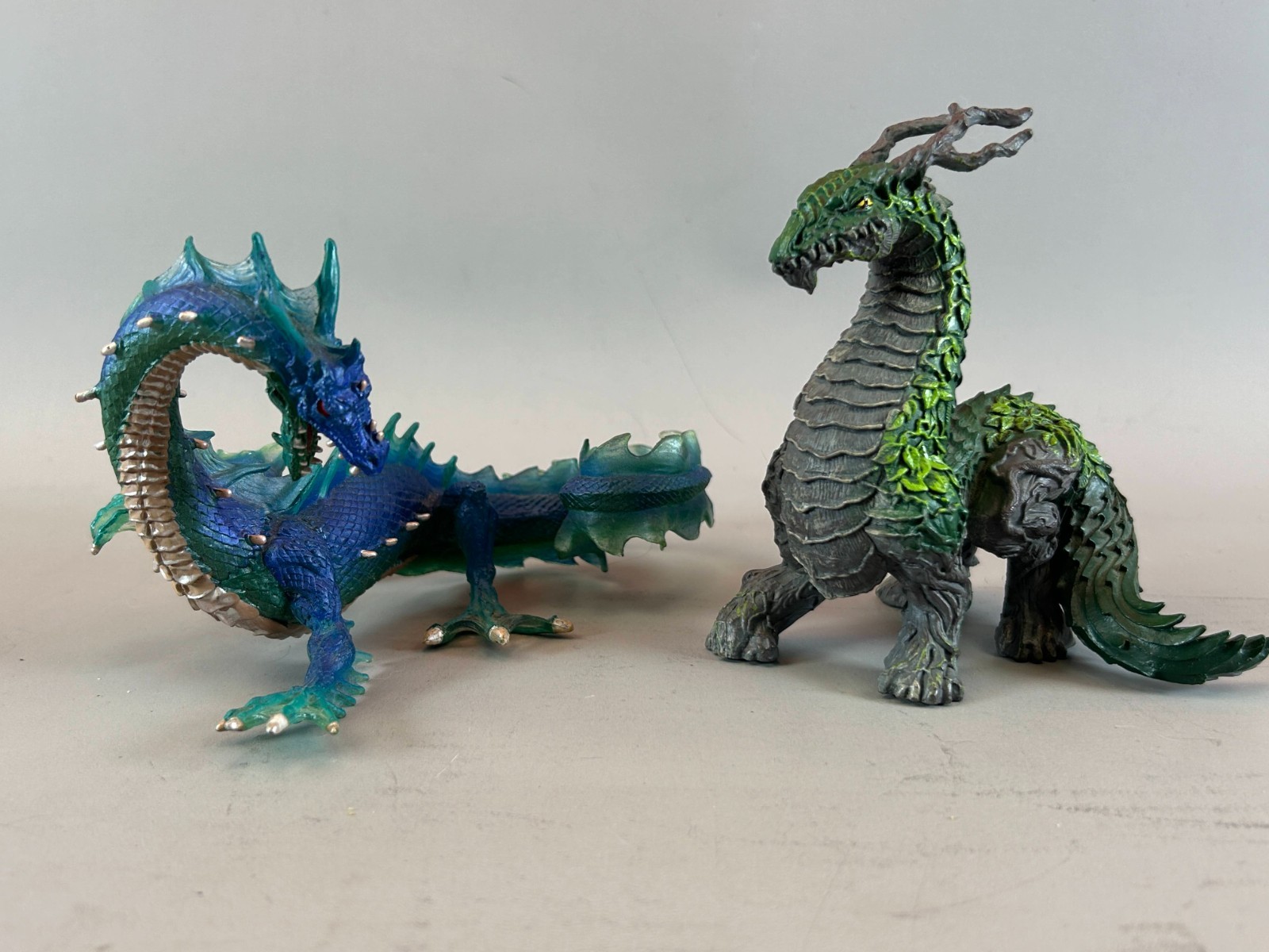 Green Forest & Blue Water Fantasy Dragon Figures Safari Ltd. Mythical Preowned