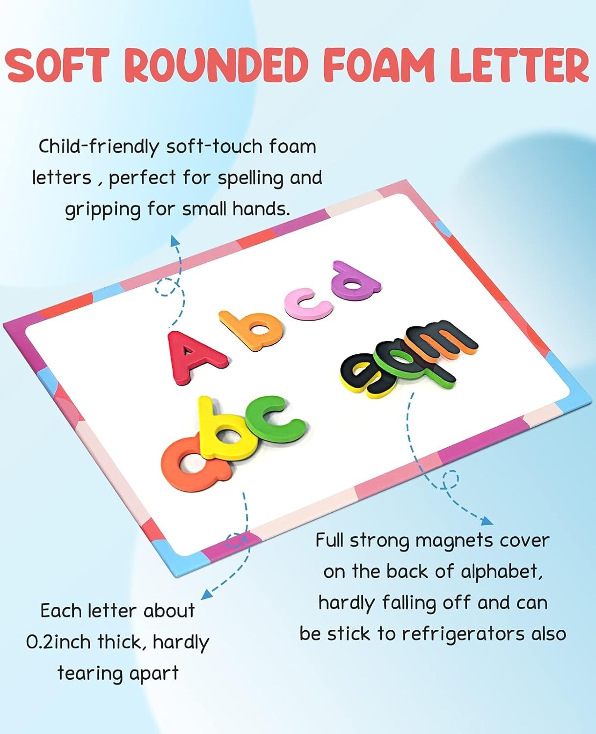 Magnetic Alphabet Letters Kit 234pcs Foam Letters Teaching Kids Preschool Edu…