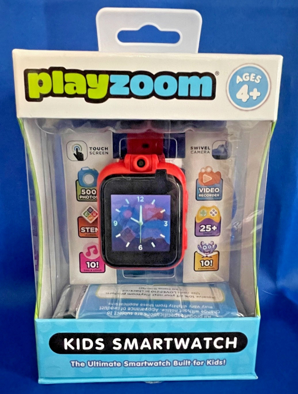 PlayZoom Kids Smartwatch Ages 4+ 25 Games 10 Audiobooks New