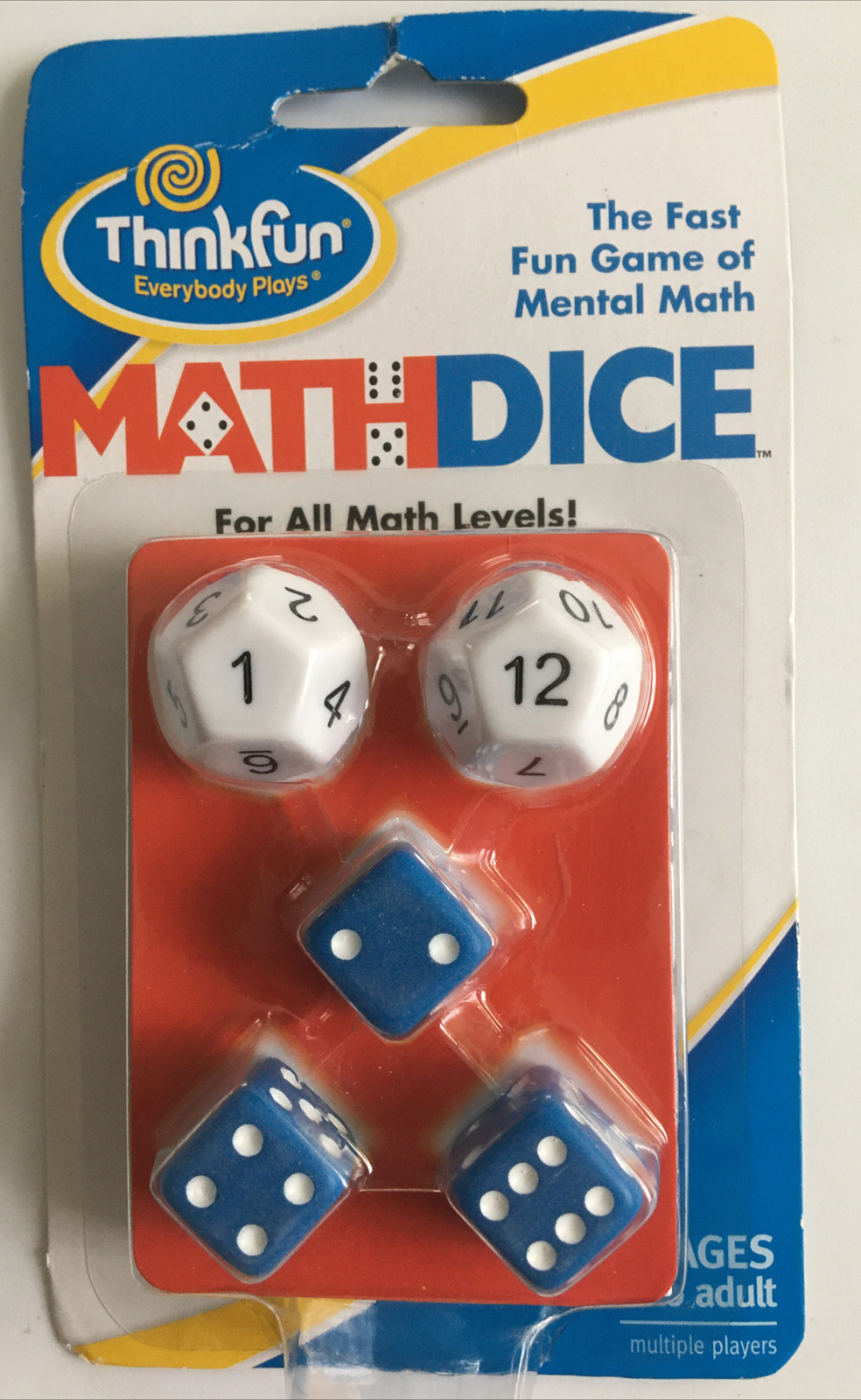 ThinkFun Math Dice Fun Game Teaches Mental Math Skills Kids Age 8 + sealed New