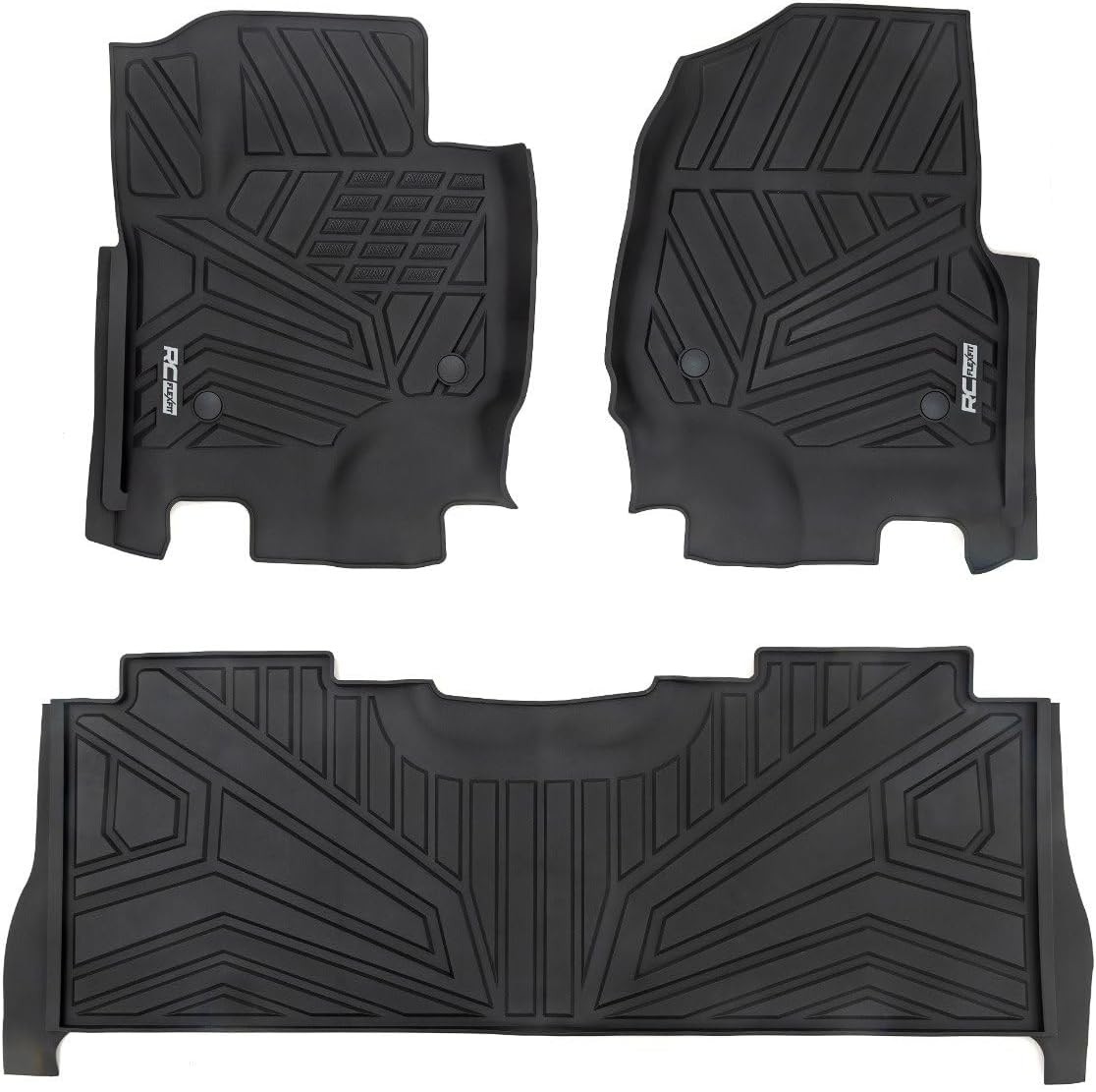 Rough Country Flex-Fit Floor Mats for Ford F-250/350 Super Duty (2017-2025) Crew