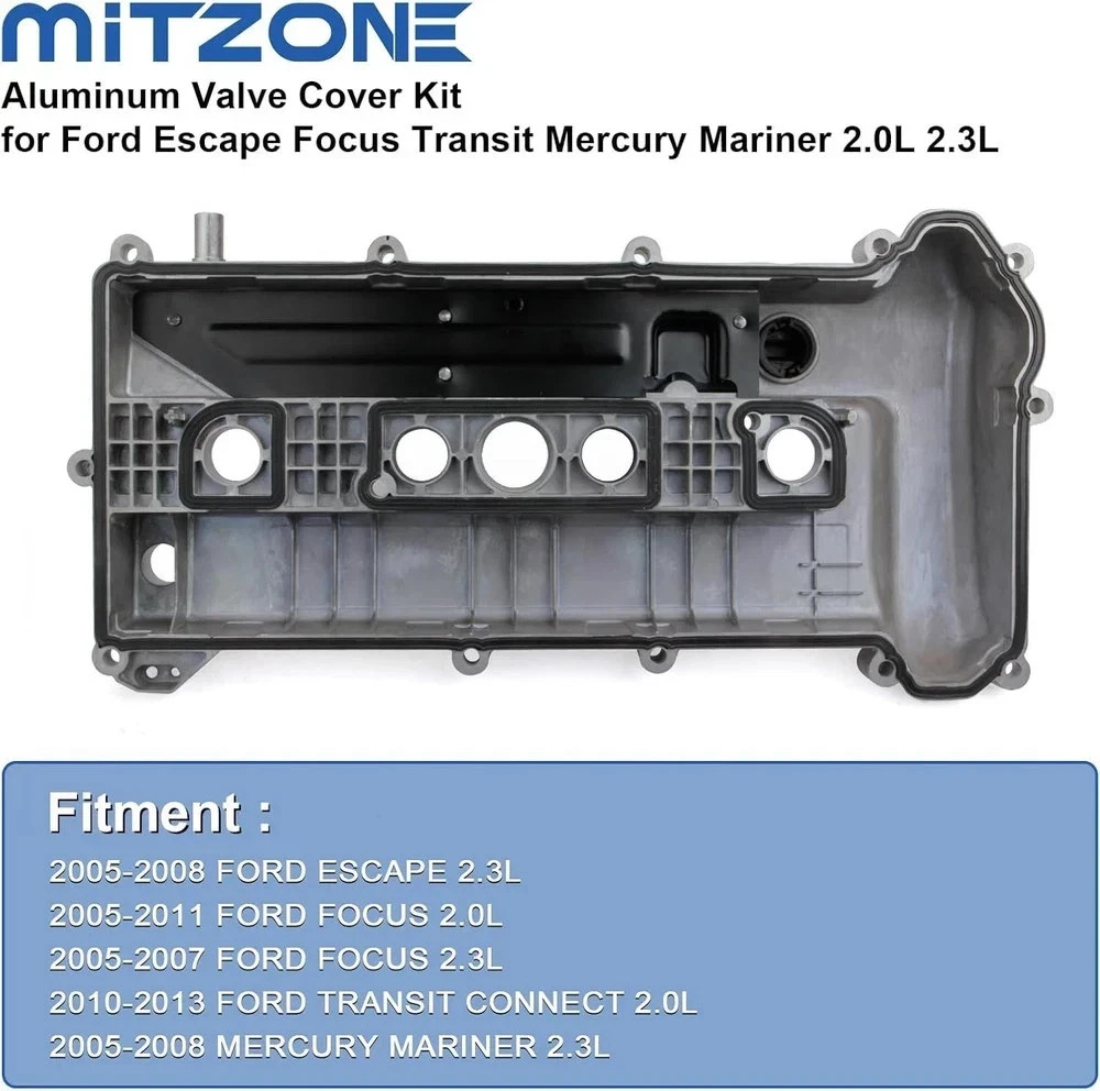 Upgrade Aluminium Valve Cover compatible with 2005-2013 Ford Focus Escape
