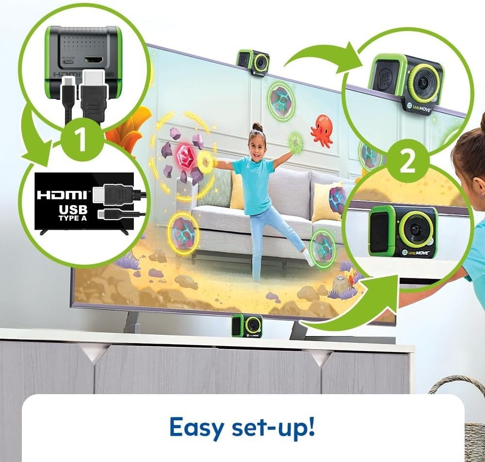 NEW LeapFrog LeapMove Gaming Console Motion-Based Learning 25 Preload Games