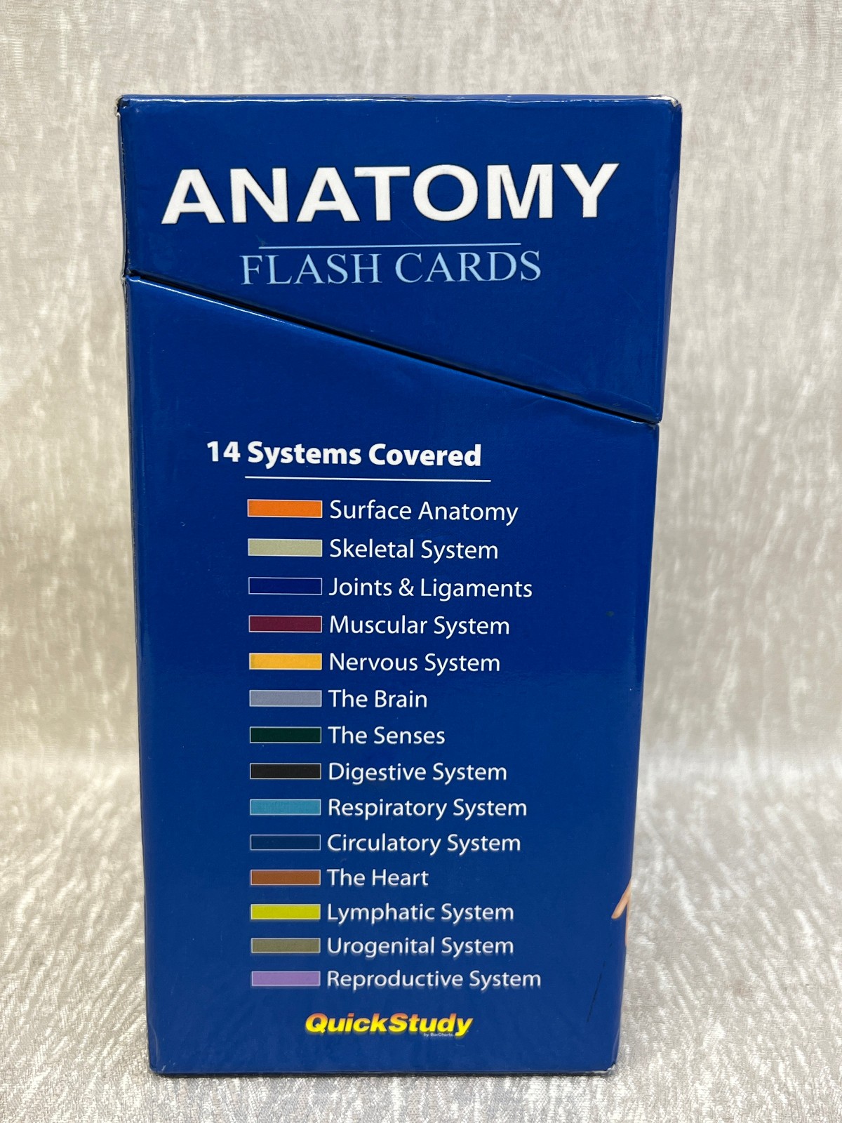 QuickStudy Anatomy Flash Cards 300ct – Full-Color – Study Aid