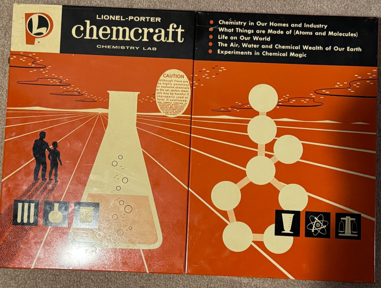 Lionel Porter Chemcraft Chemistry Set Huge 6-panel Atomic Energy
