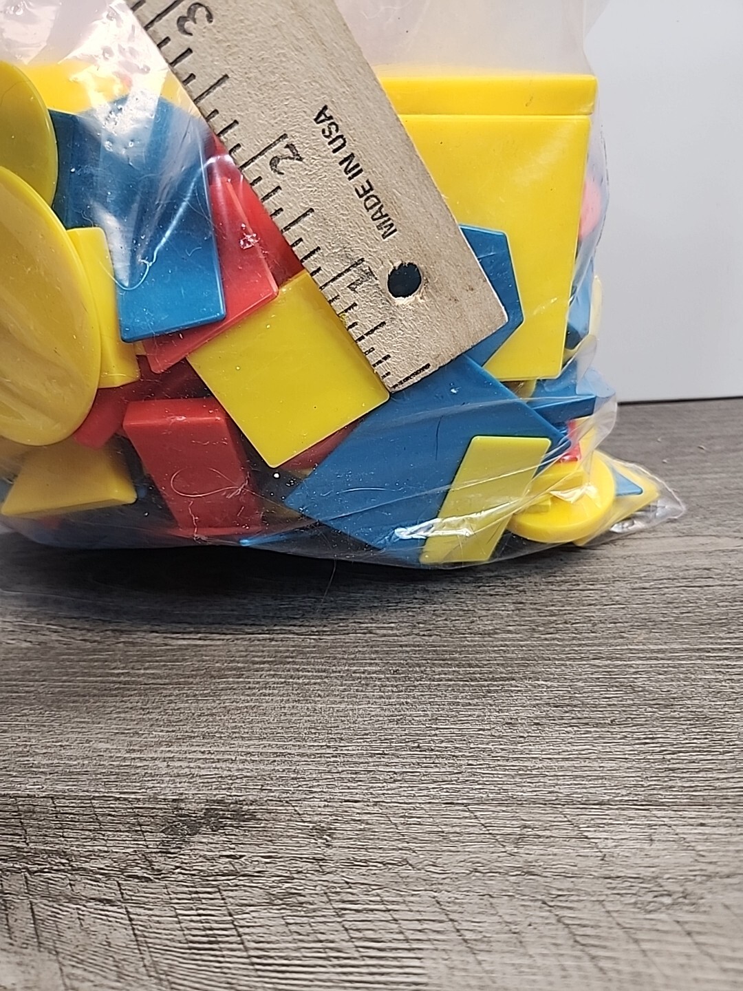Assortment Of Colorful Tangram Pieces Made Of Plastic
