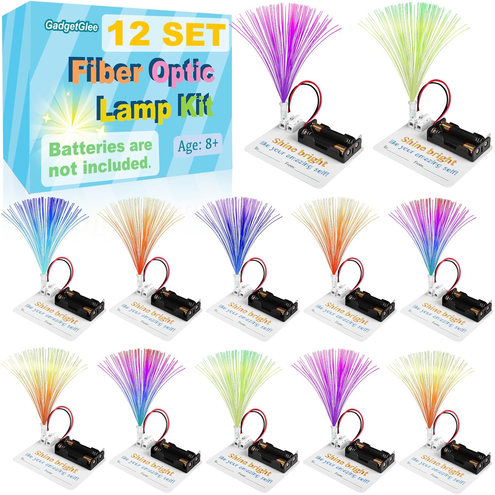 12 Bulk STEM Kits for 8-12 Crafts, Science Projects Classroom Activities, Fib…