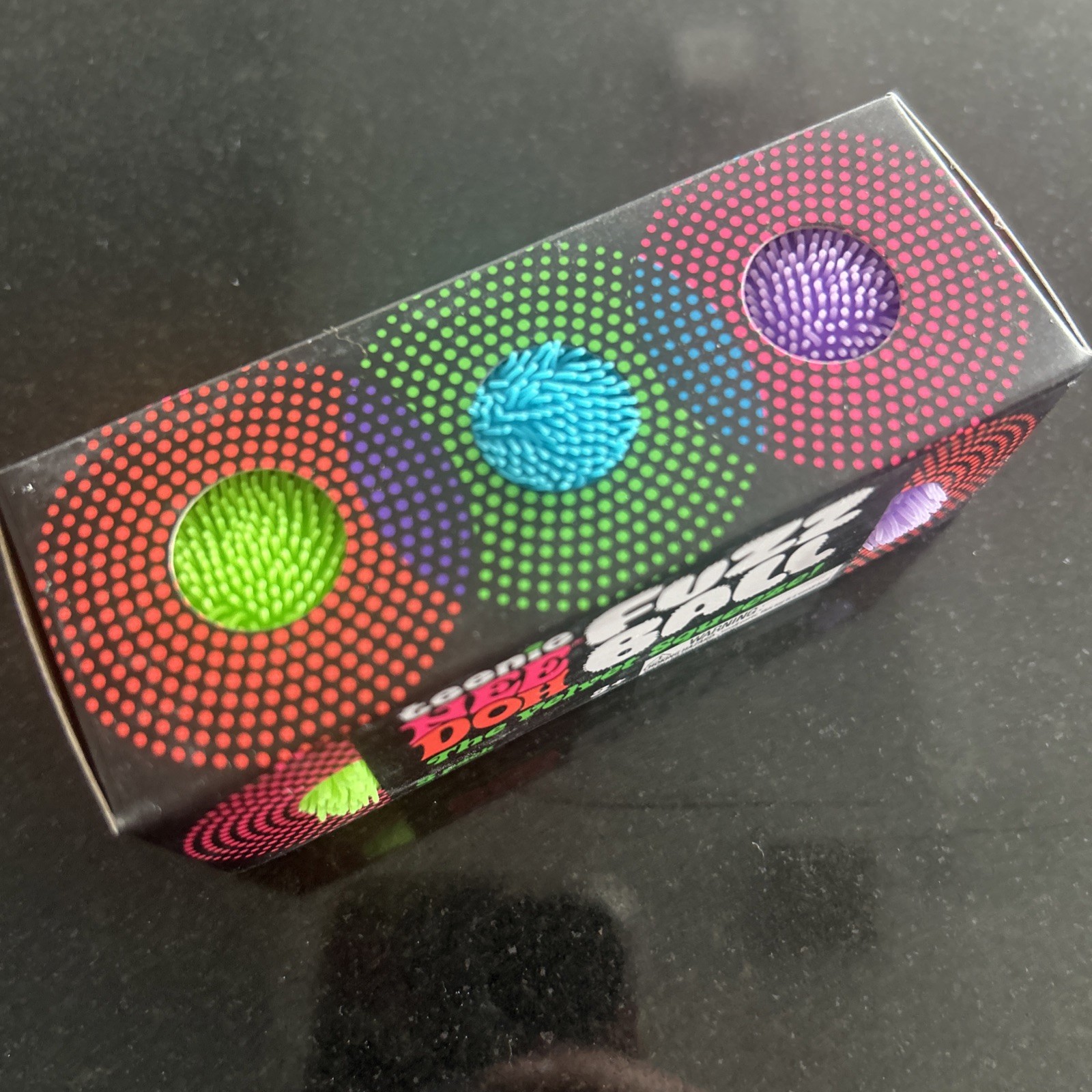 NeeDoh Teenie Fuzz Ball 3 Pack Mini Nee Doh Fuzzball AUTHENTIC Purp/blue/green