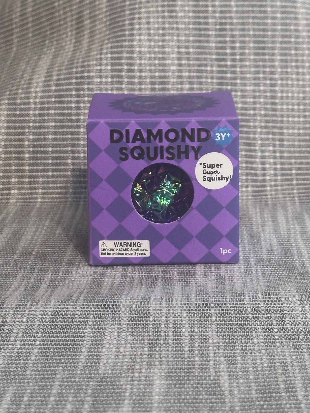 J’Adore Diamond Squishy Purple Glitter Sensory Squeeze Toy Super Duper New