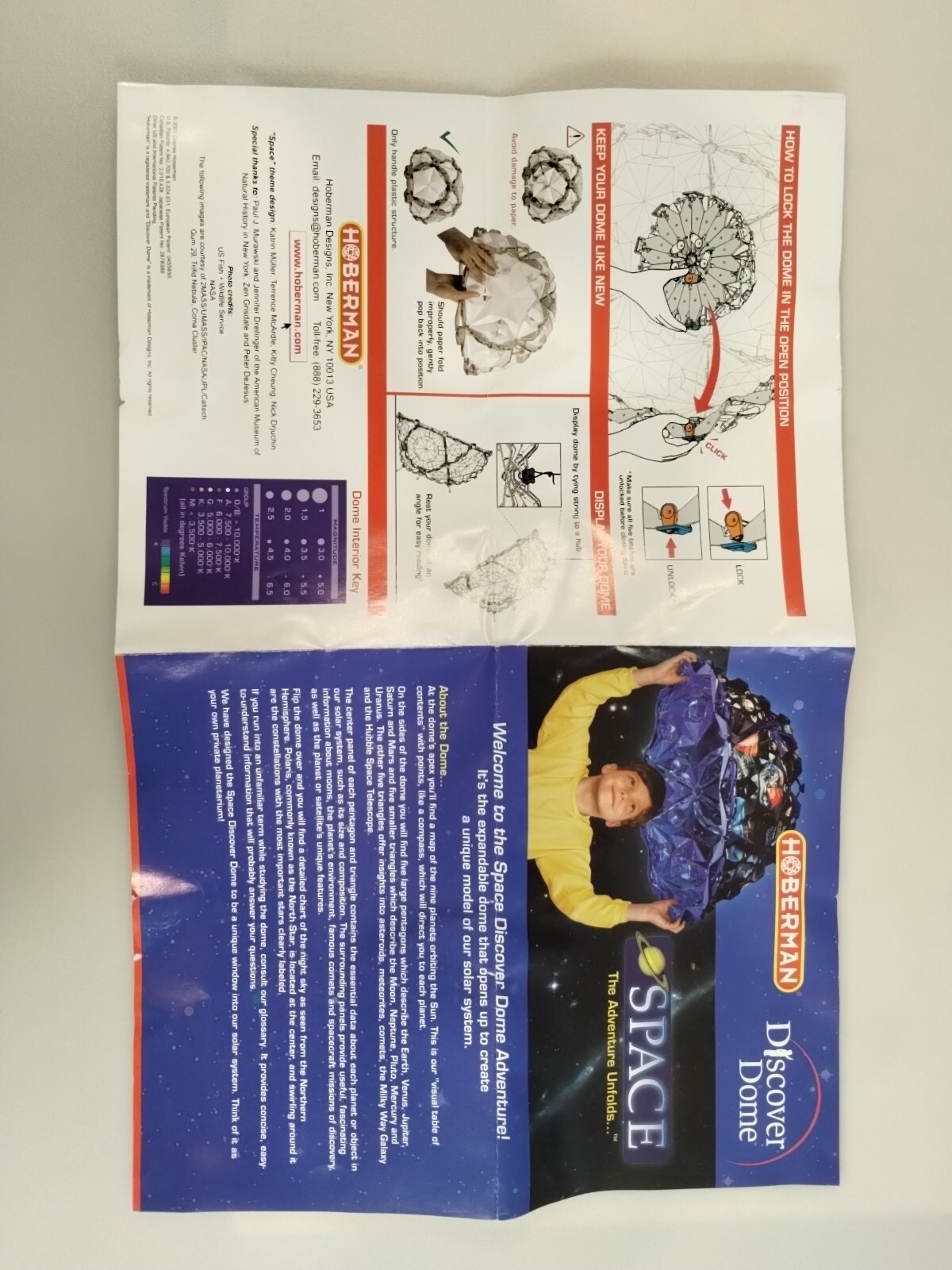 Hoberman Space Discover 3D Dome Personal Planetarium STEM Science Fun Collapsibl