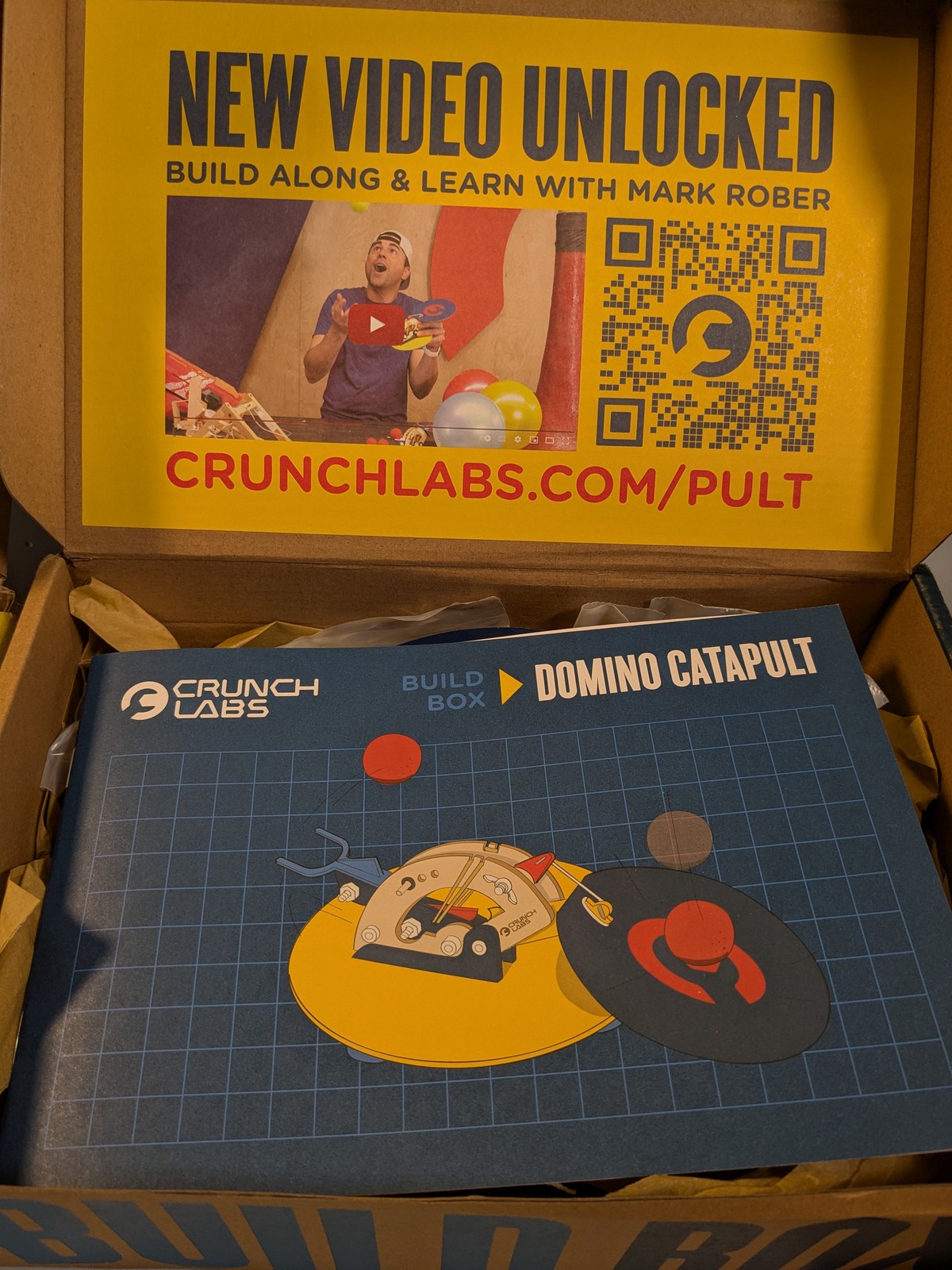 Lot (4) CrunchLabs Build Box Kits Magnus Flyer Trap Door Maze Domino Catapult +