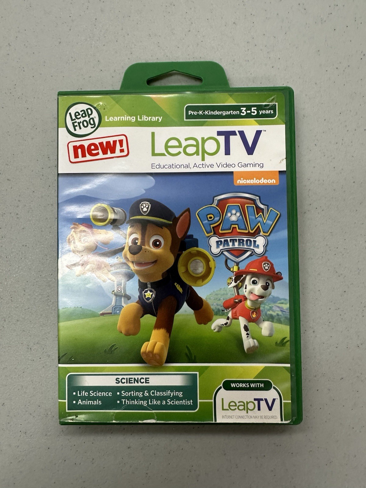 Leap Frog Leap TV Paw Patrol Nickelodeon Science Video Game Pre-K