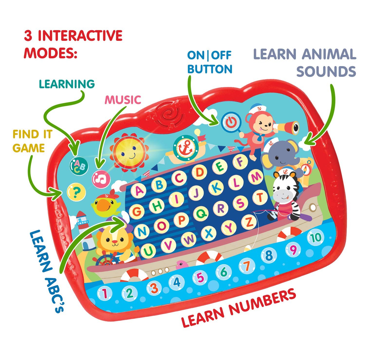 Learning for Toddlers 1-3 – Educational ABC to Learn Alphabet, Number, Music …