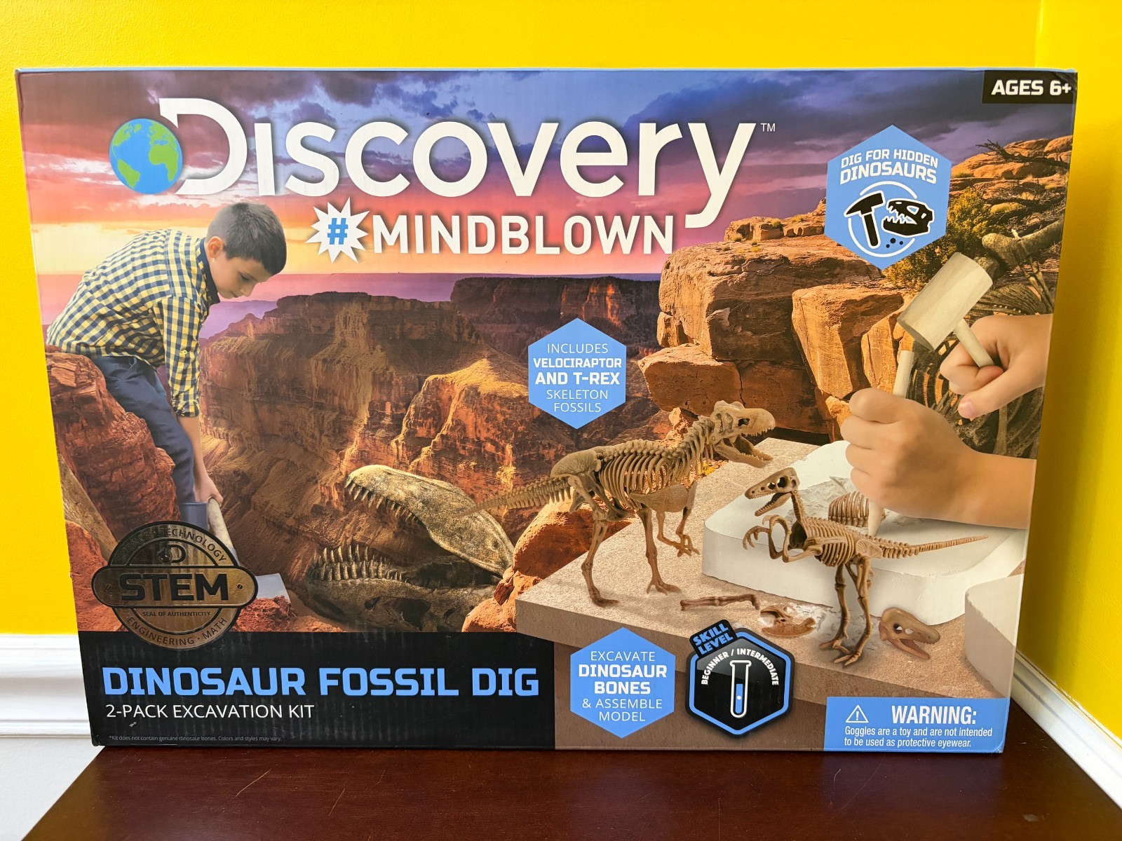 New 2018 Discovery Kids #Mindblown Dinosaur Fossil Dig 2-Pack Excavation Kit