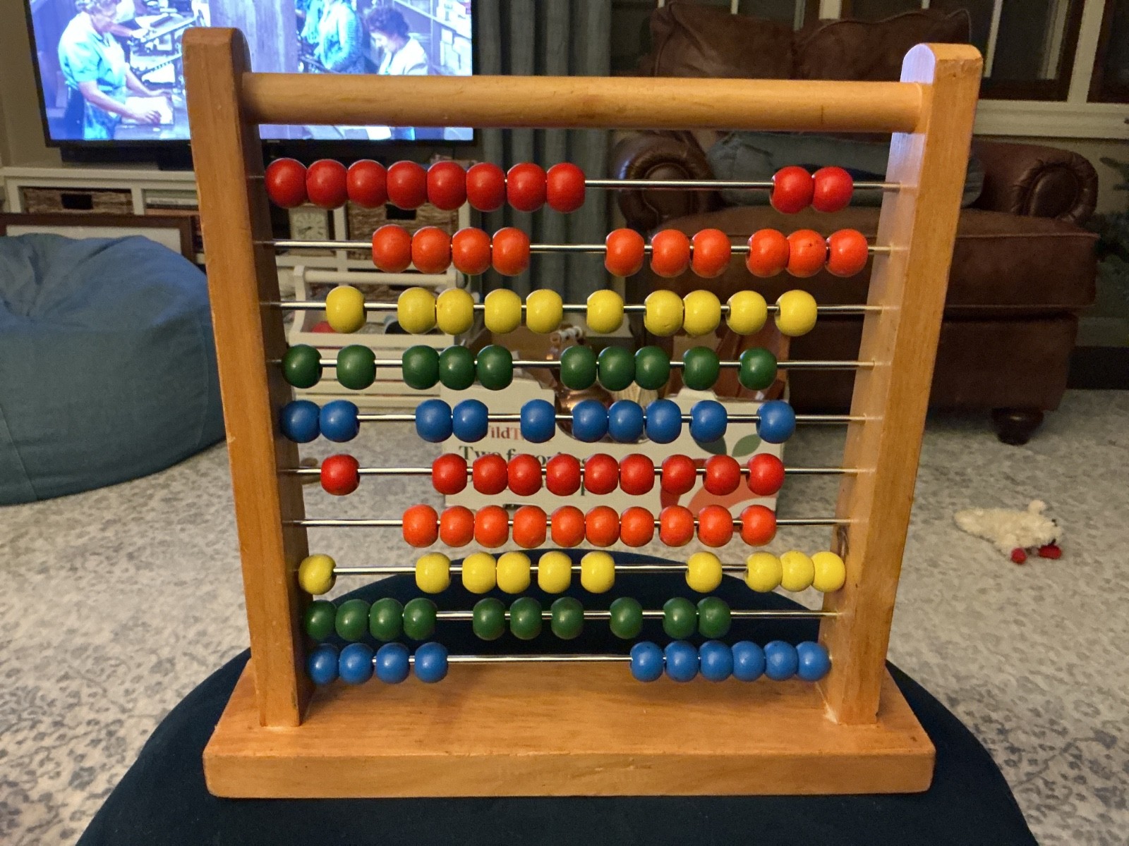 Wood Abacus 12” x 12” Great Decor for Kid Rooms