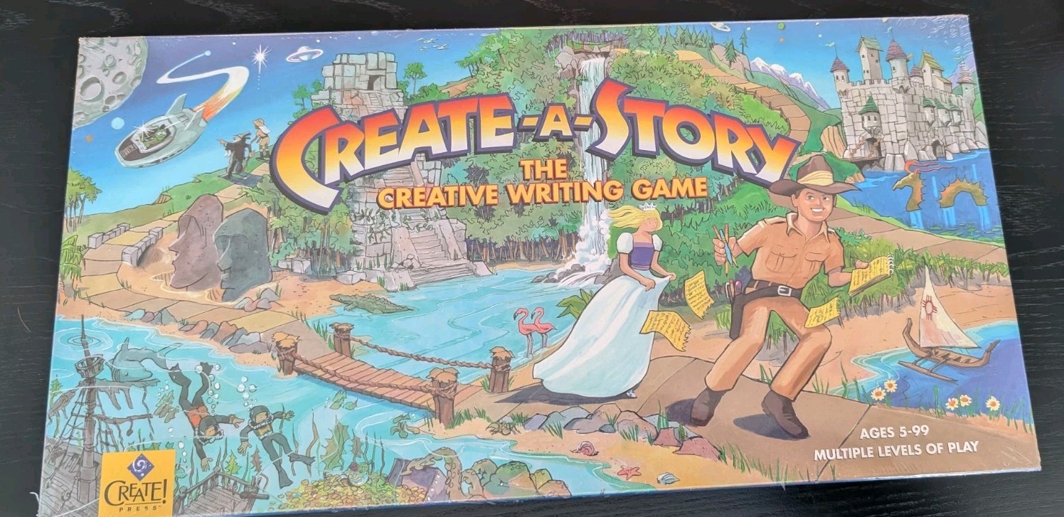 Create-A-Story Creative Writing Board Game, Create Press Educational Game 5+ NIB