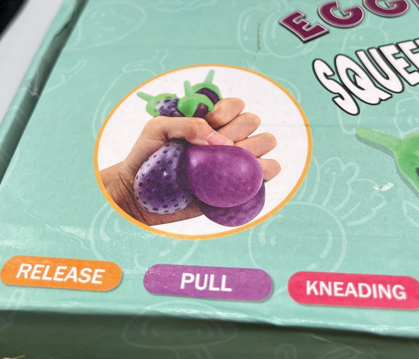 pack of 12 Pieces Purple Eggplant Squishy Squeeze Stress Relief Relaxing