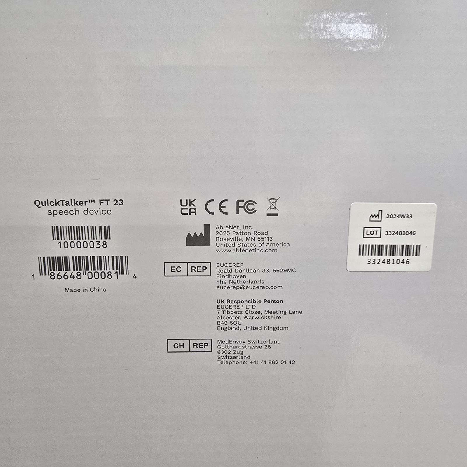QuickTalker 23 AbleNet Speech Generating Device-NEW OPEN BOX