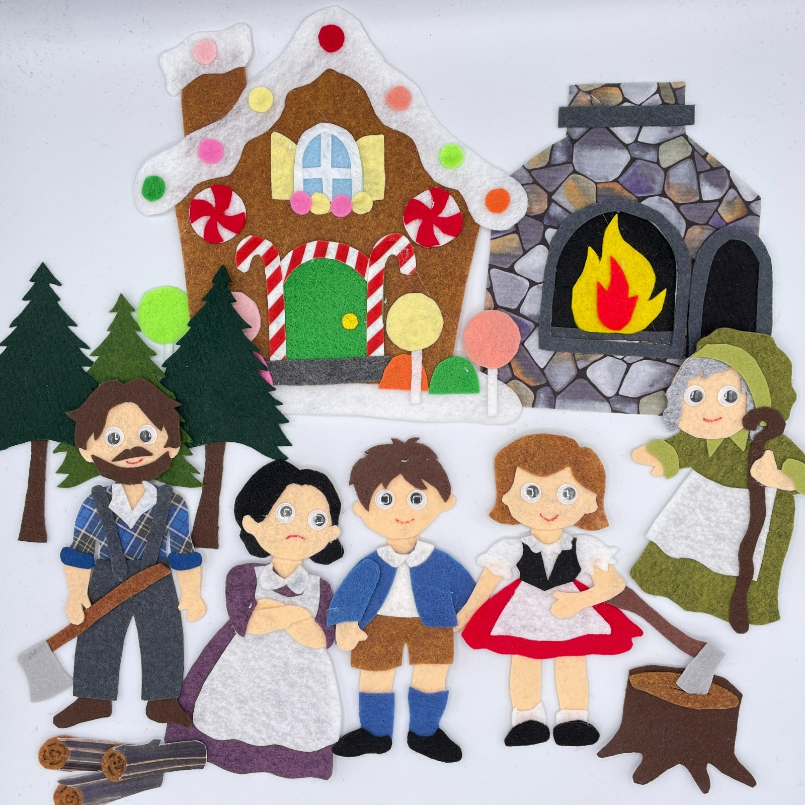 Hansel and Gretel Felt Pieces for Felt or Flannel Board Play