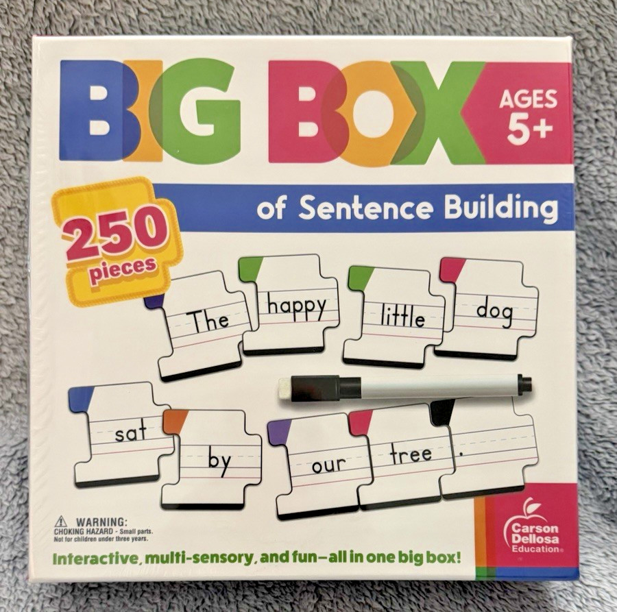 Big Box Of Sentence Building Homeschool – New – Sealed – 250 Pieces – 5 yrs+