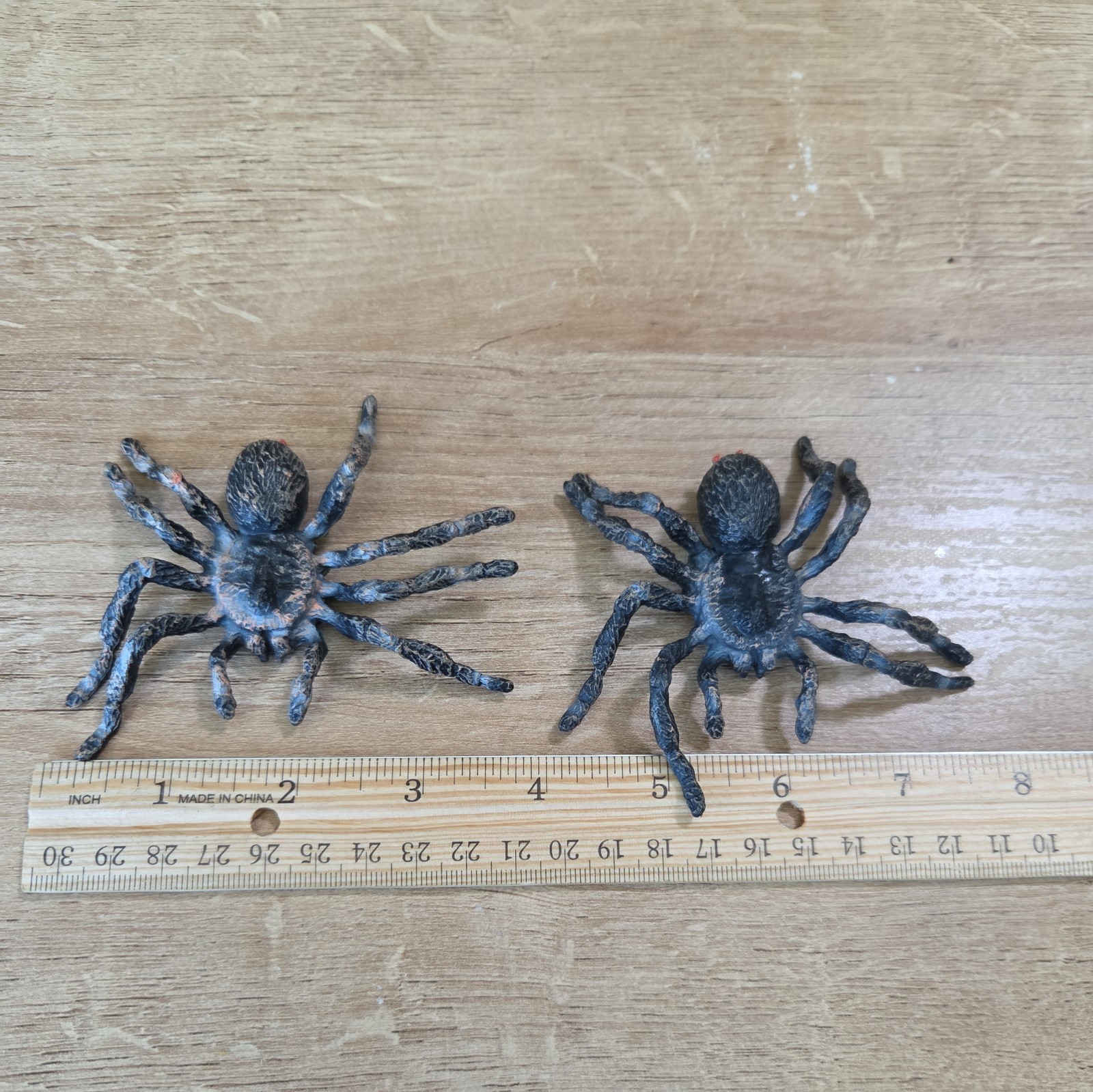 Umbranded Pair Spiders Plastic 3 inches STEM Educational Arachnid Black Toy