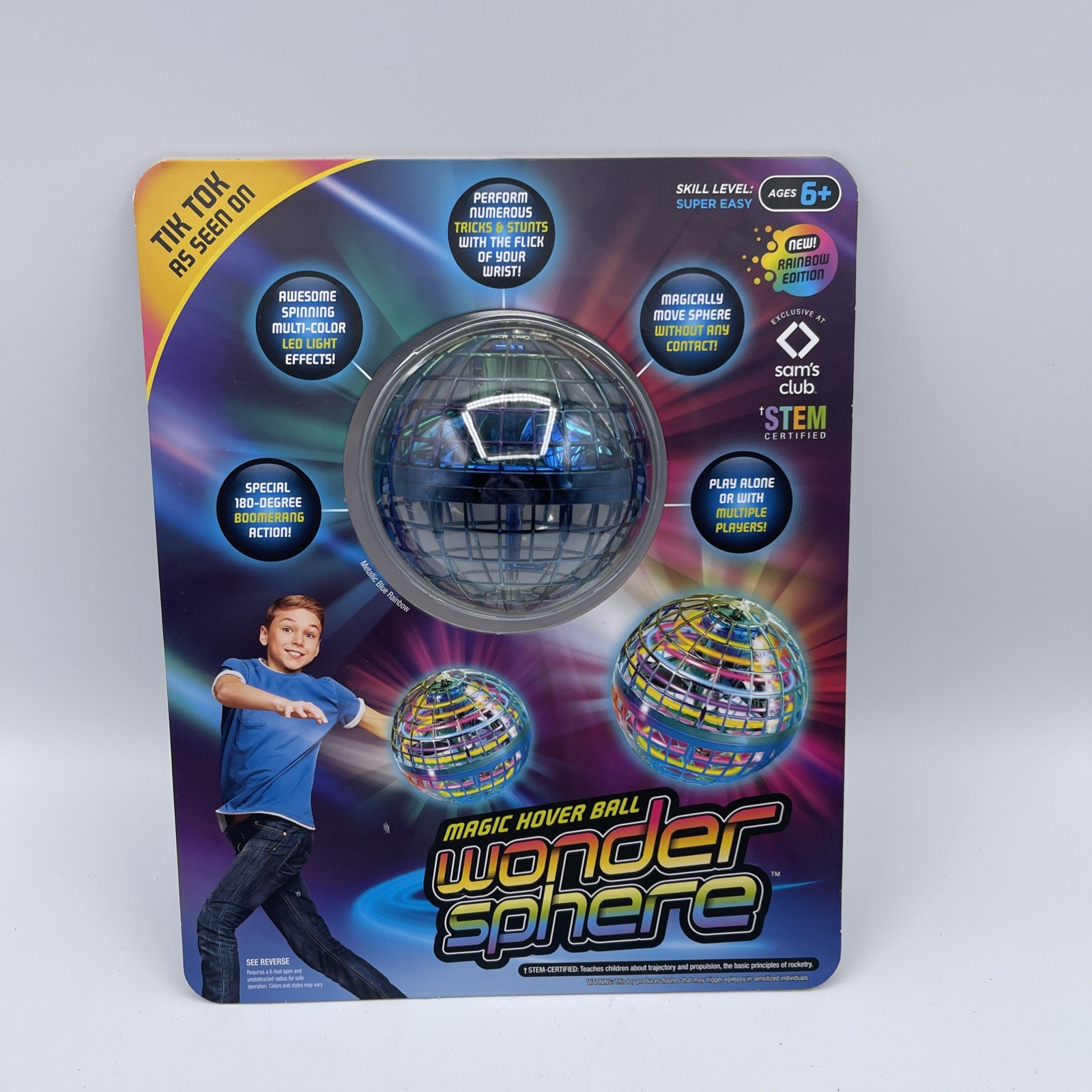 NEW! Wonder Sphere Magic Hover Ball, Rainbow Edition, STEM Certified Toy Ages 6+