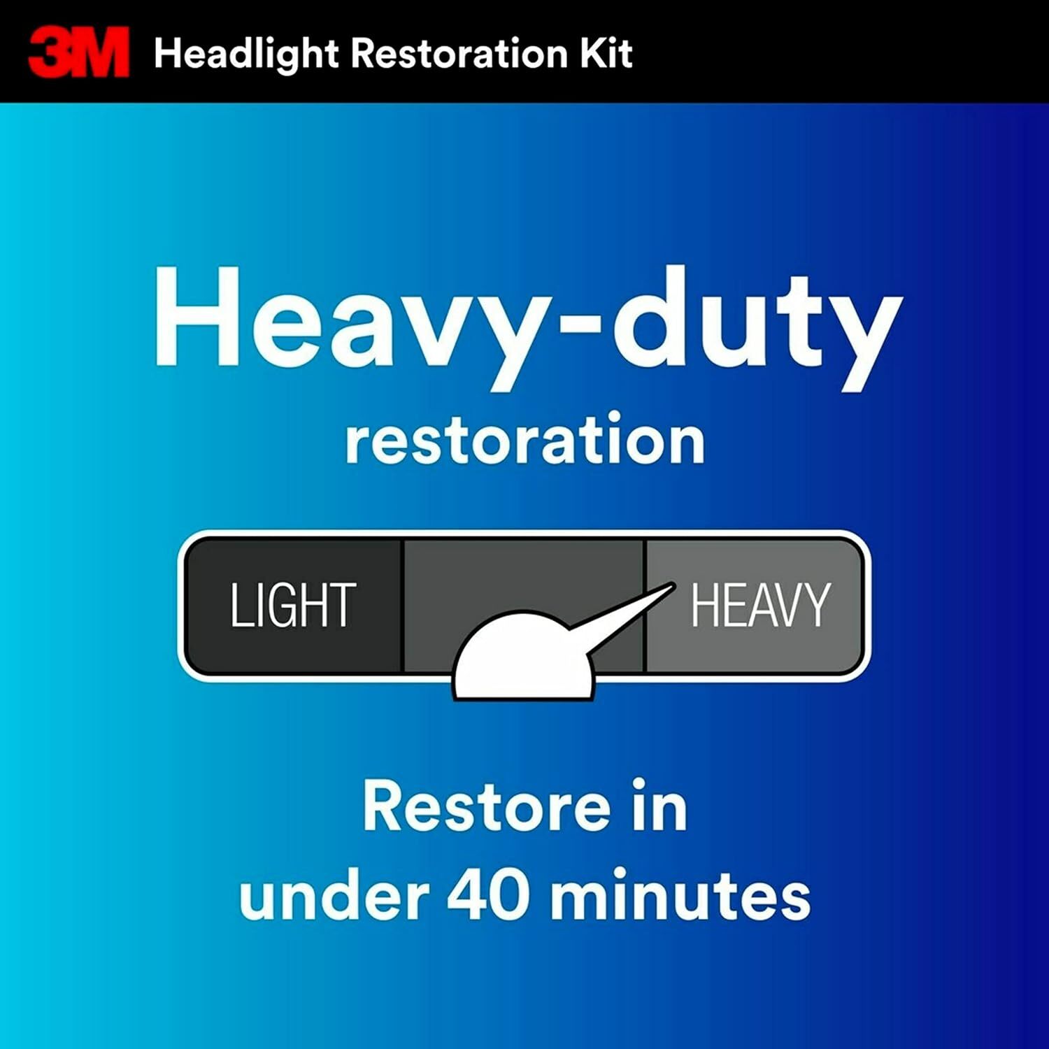 3M Headlight Restoration Kit, Heavy Duty 2-Pack, Easy Heavy Duty Car Headlight