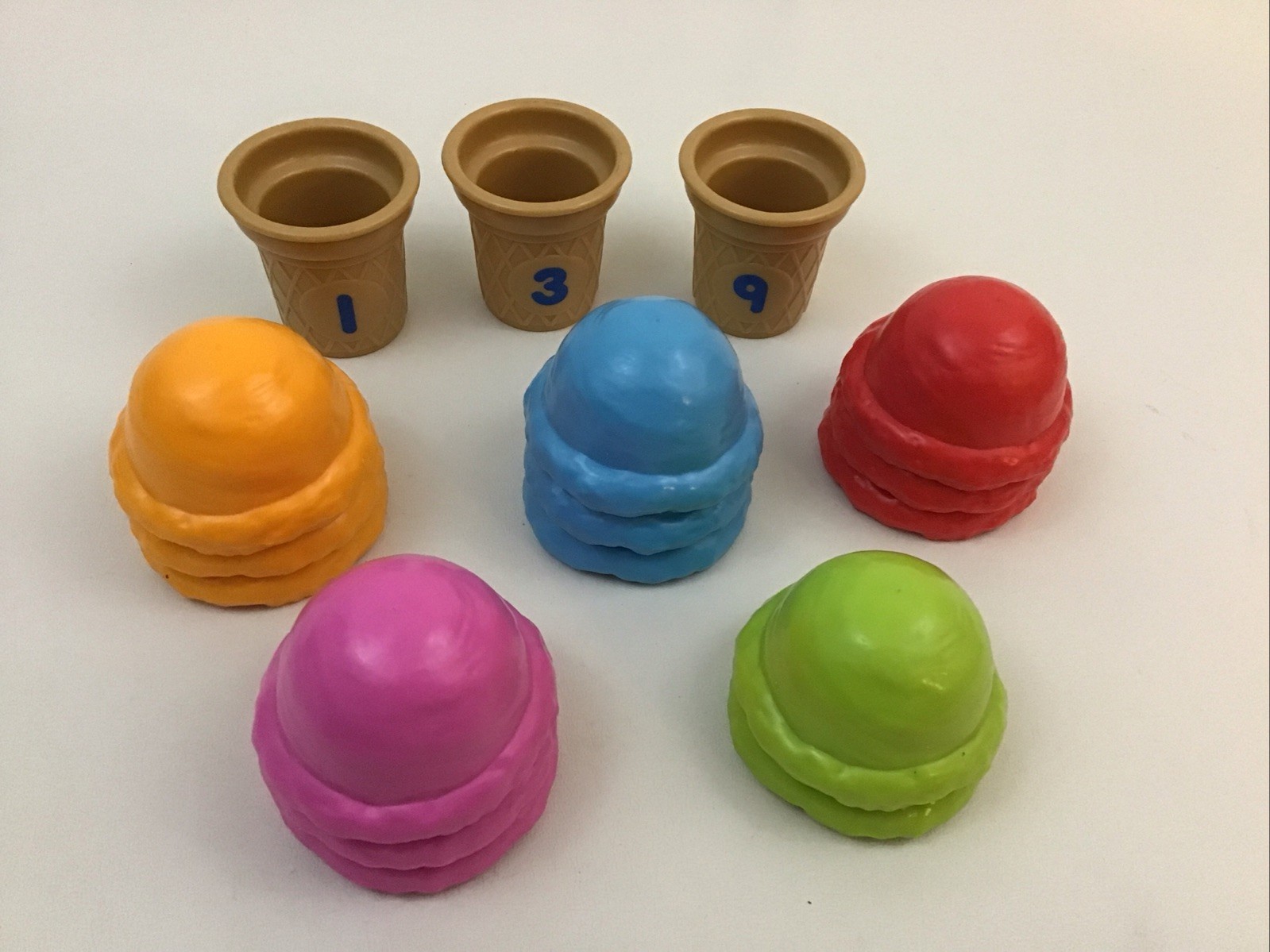 Lakeshore Counting Cones Colors Counting Pretend Food Replacement pcs Heavy LotH