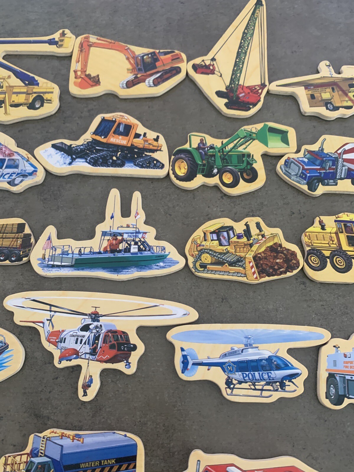 Lot Of 40 Vehicles Of All Kinds Magnets. Vintage Cars Fridge Magnets