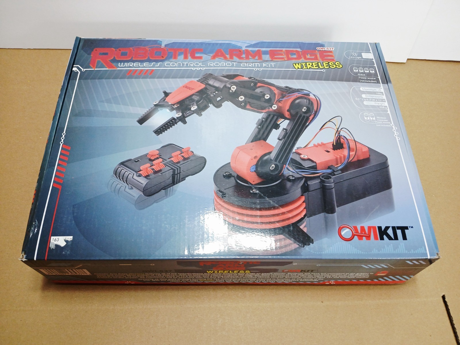 2020 OWI Red Robotic Arm Edge – Wireless Control Robotic Arm Kit – Open Box