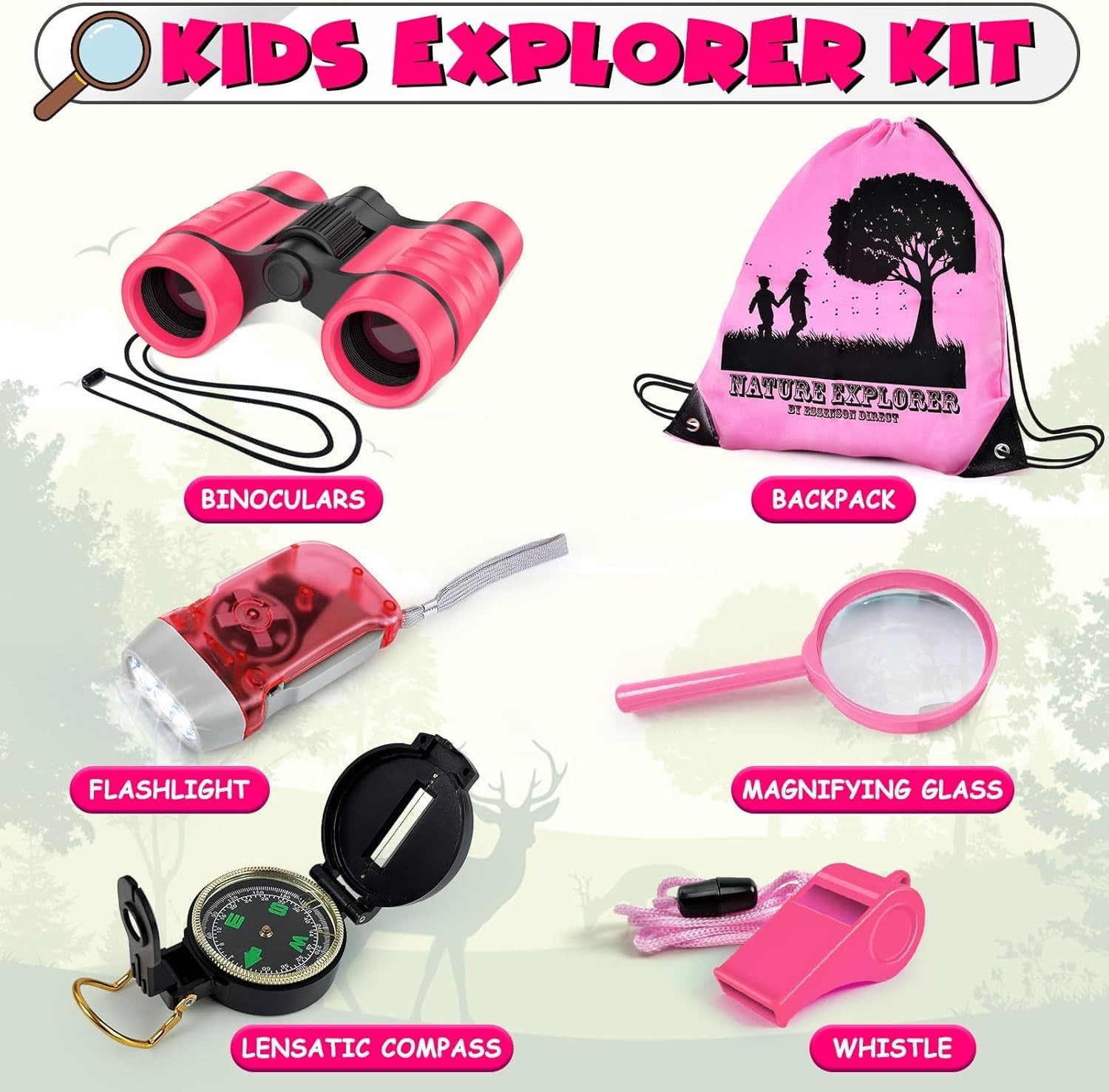 Kids Explorer Kit – Adventure Kit for Kids, Outdoor Explorer Kit with Binocul…