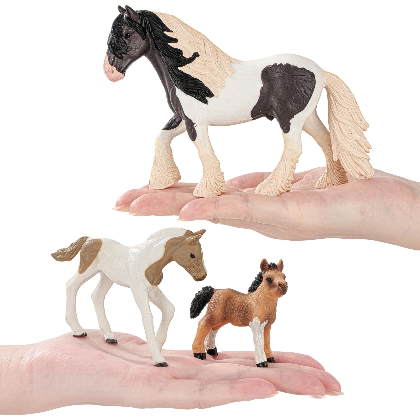 35 PCS Horses Toys Set for Kids, Solid Realistic Horse Stable Playset Barn To…