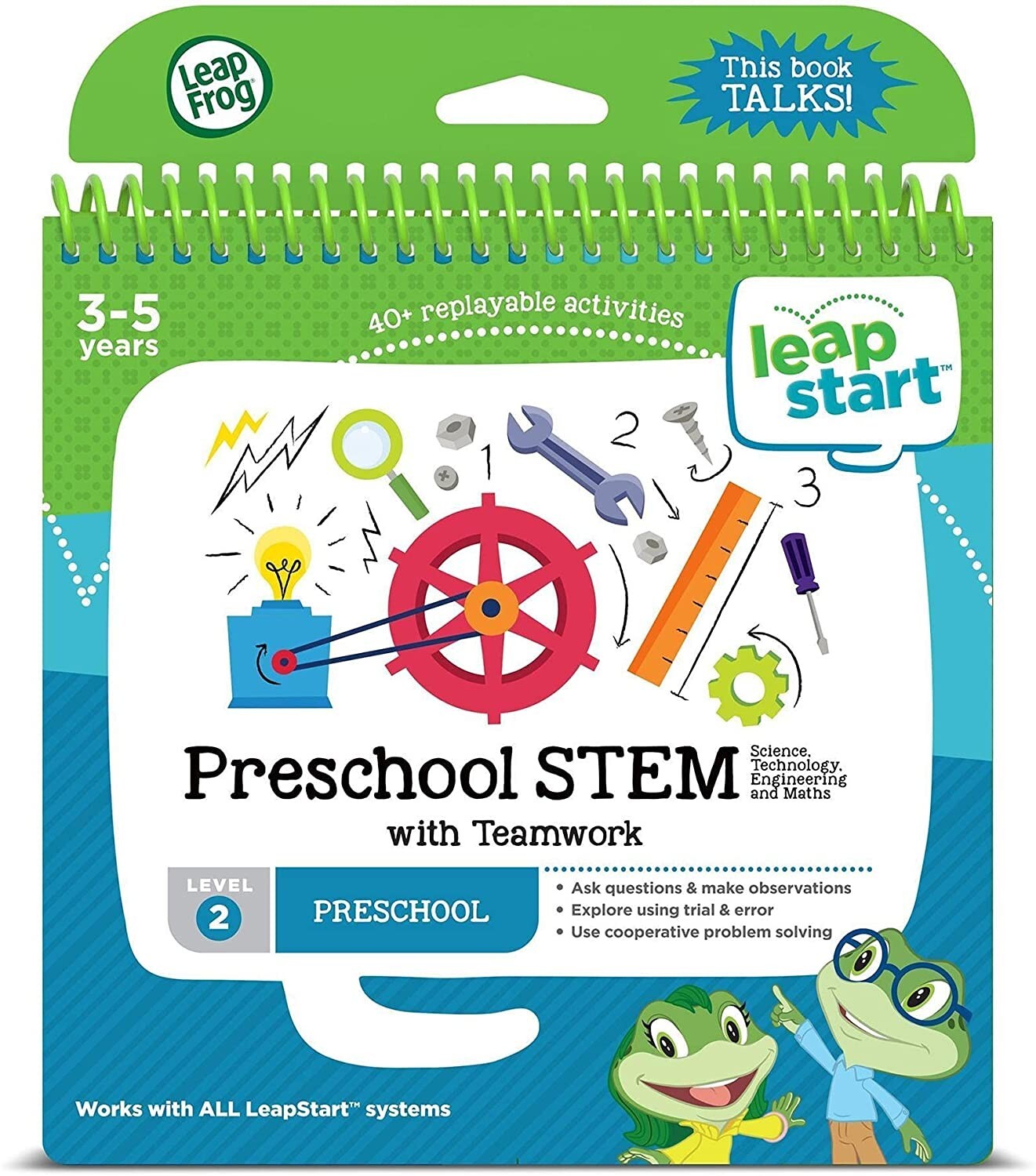 LeapFrog LeapStart Pre-K STEM Activity Book Level 2, Ages 3-5