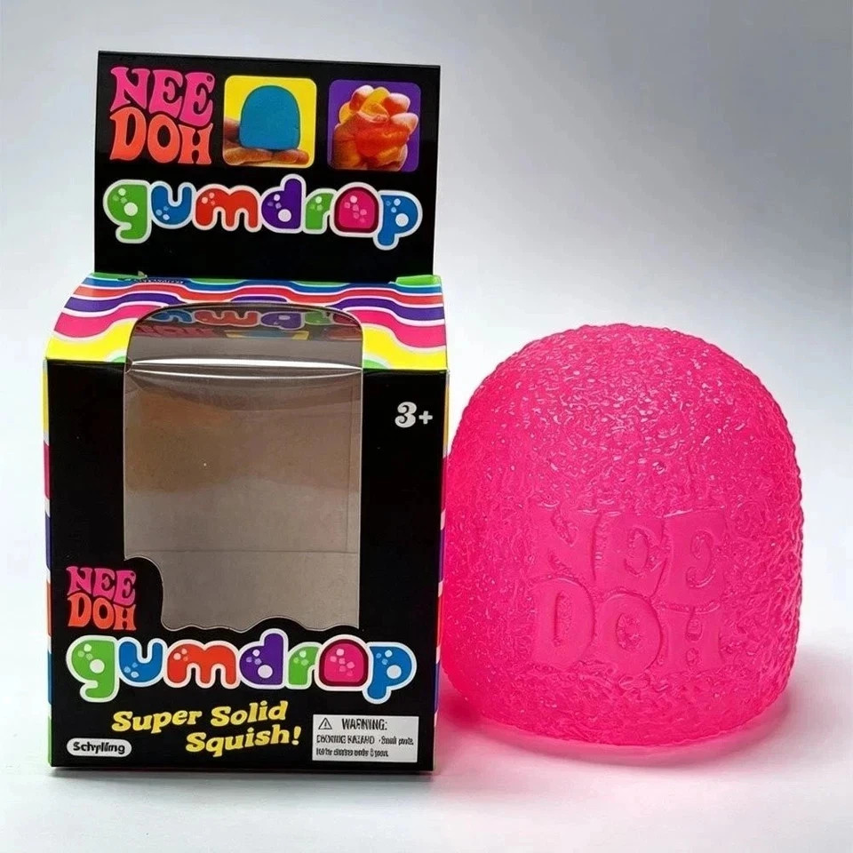 Nee Doh Gumdrop Super Solid Squish Needoh Gum Drop 4 Colors