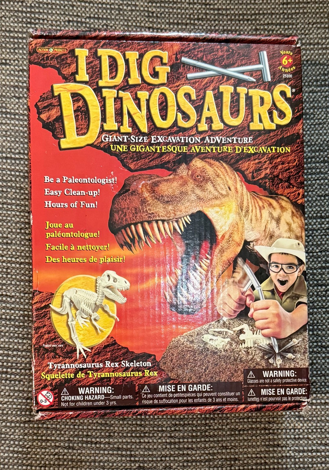 Vintage, I Dig Dinosaurs Giant Size Adventure T-Rex Action Products 2003 SEALED