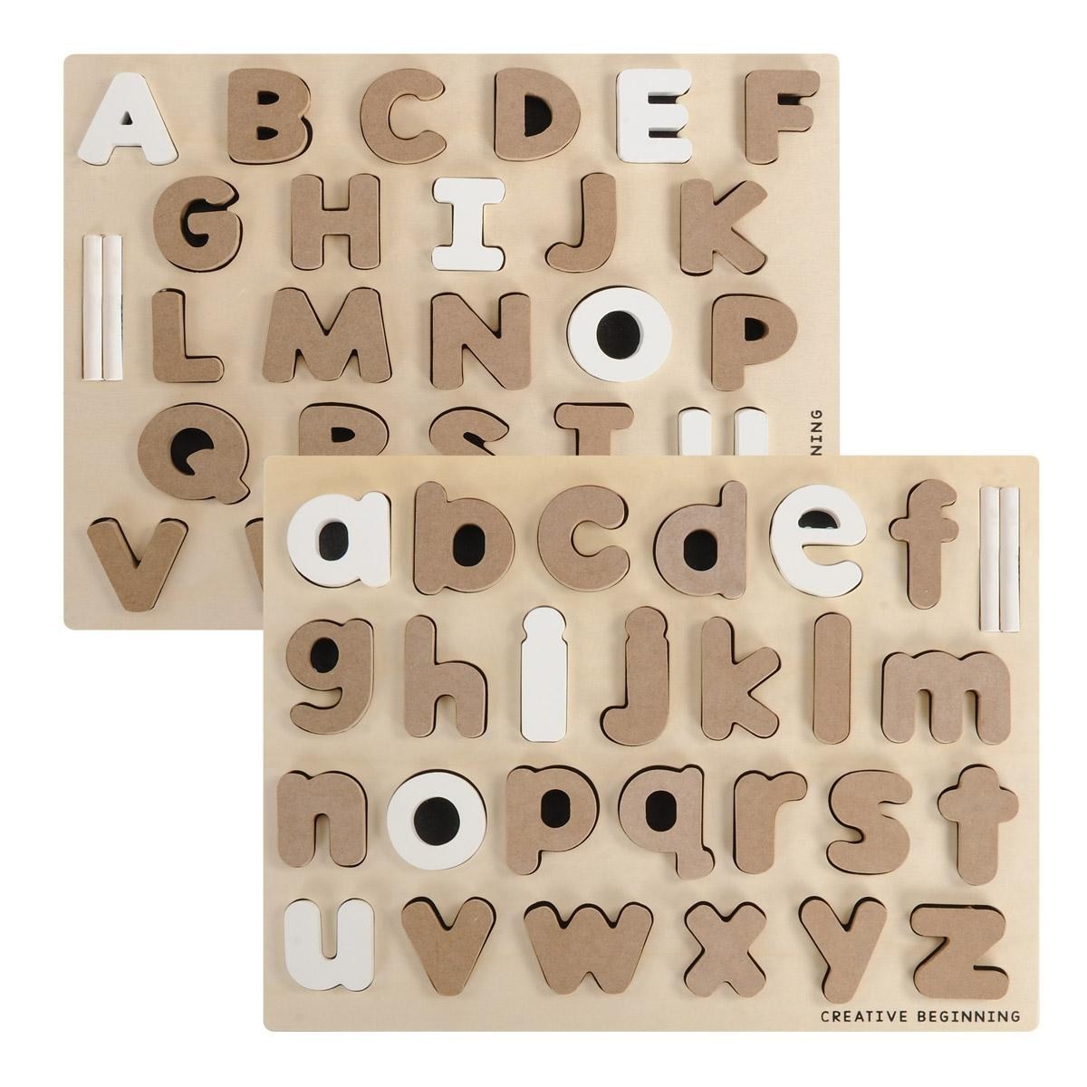 Creative Beginning Chalkboard-Based Uppercase & Lowercase Alphabet Puzzles