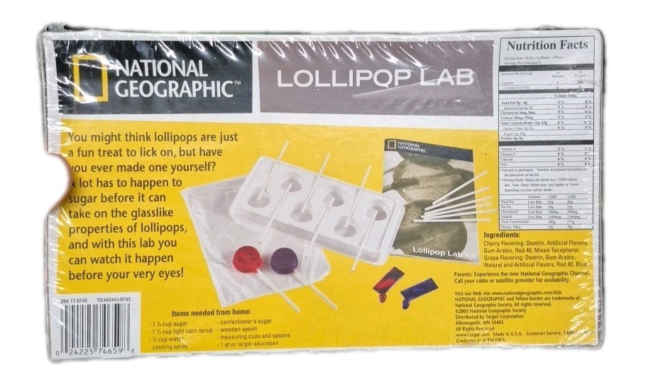 National Geographic D I Y Make Your Own Lollipop Lab Kit NEW Sealed Made in USA