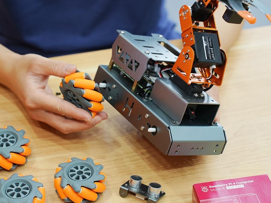 5DOF Robotic Arm RaspberryPi 5 AI Vision Tracking Target Sorting Open Source Kit