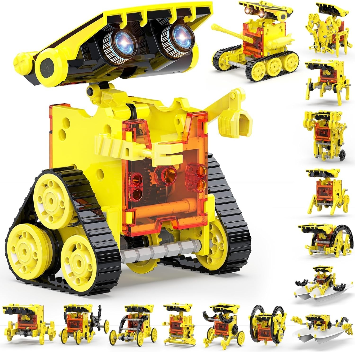 30-In-1 STEM Solar Robot Kit Toys, 243 Pieces Educational Building Science Exper
