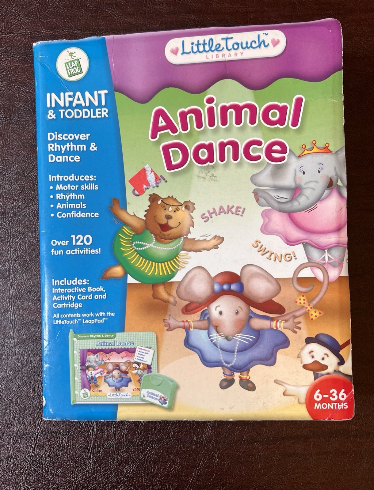 Little Touch LeapPad Frog Animal Dance Infant Toddler Interactive Book Game